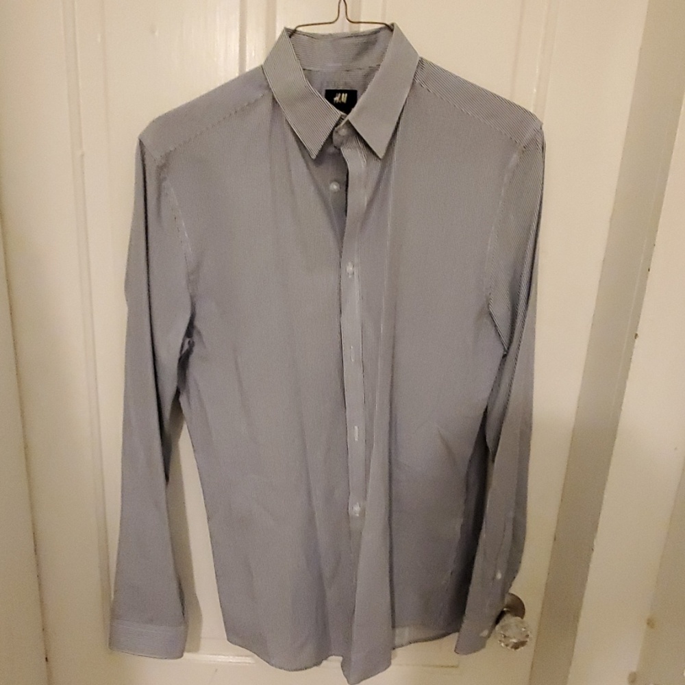 Striped blue shirt